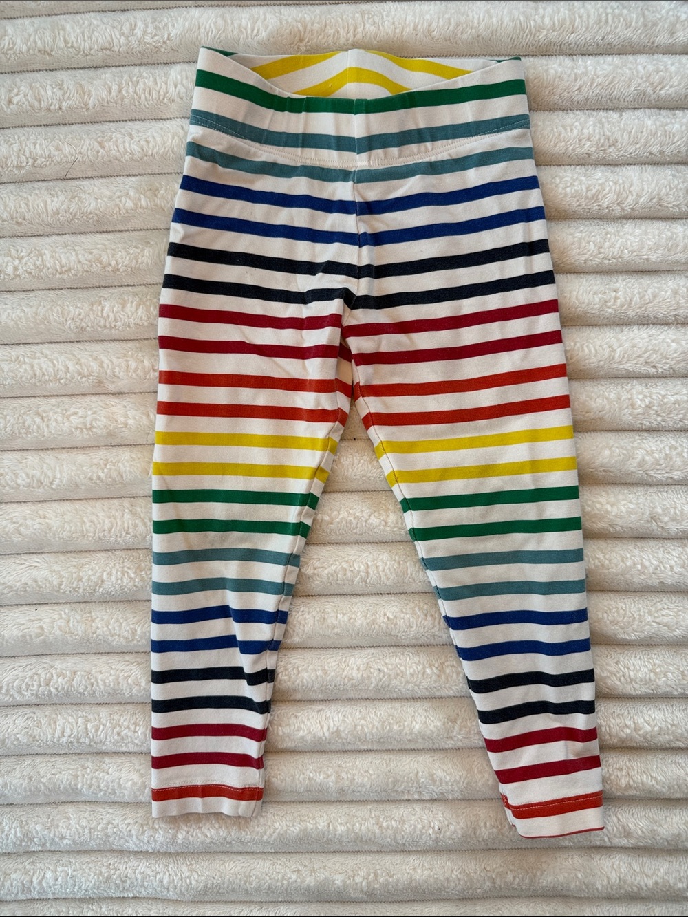 Primary Rainbow Stripe Leggings in Multicolor